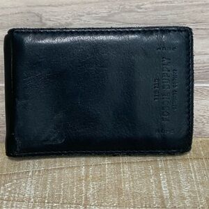 Fossil Men's Black Leather Bifold Wallet with Embossed Logo